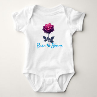 Rosa Florales Baby-Body – Geboren um zu blühen Baby Strampler