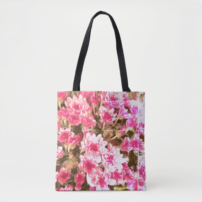 Rosa florales Blütenmuster – Sanftes botanisches D (Vorderseite)