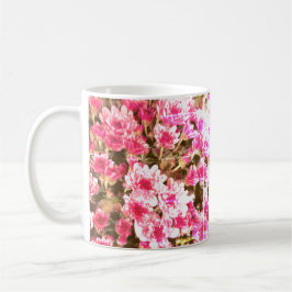 Rosa florales Blütenmuster – Sanftes botanisches D Kaffeetasse