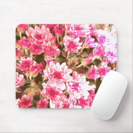 Rosa florales Blütenmuster – Sanftes botanisches D Mousepad