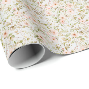 Rosa Florales Cottagecore Coquette Geschenkpapier