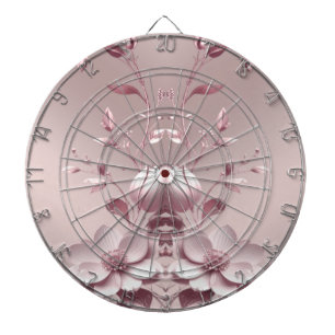 Rosa florales Dartboard Dartscheibe
