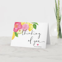 Rosa florales Denken Sie an Sie Ermutigung Beileid