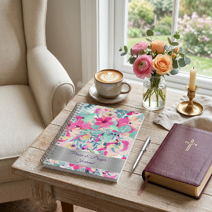 Rosa florales Lob- und Gebetsjournal Notizbuch
