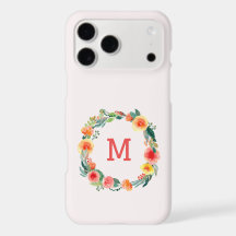 Rosa florales Monogramm