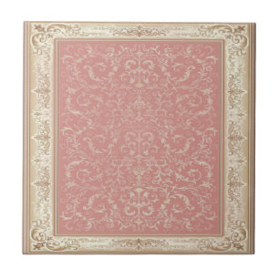 Rosa florales Orient Muster Fliese