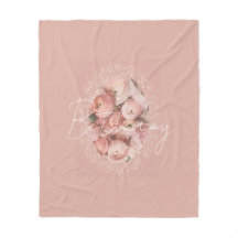 Rosa florales vintage personalisiertes Monogramm N