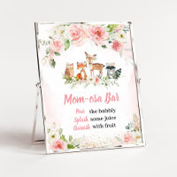 Rosa Florales Wald-Dusch-Mom-Osa-Bar-Schild