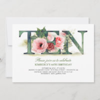 Rosa Florals TEN | 10. Geburtstagsparty