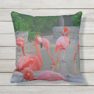 Rosa Florida-Flamingo-Aquarell Kissen