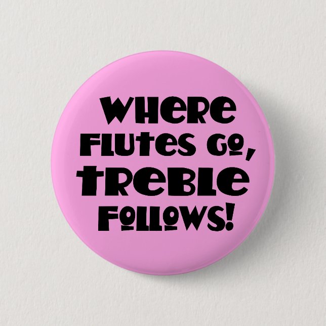 Rosa Flöten-Höhen-Musik-Knopf Button (Vorderseite)