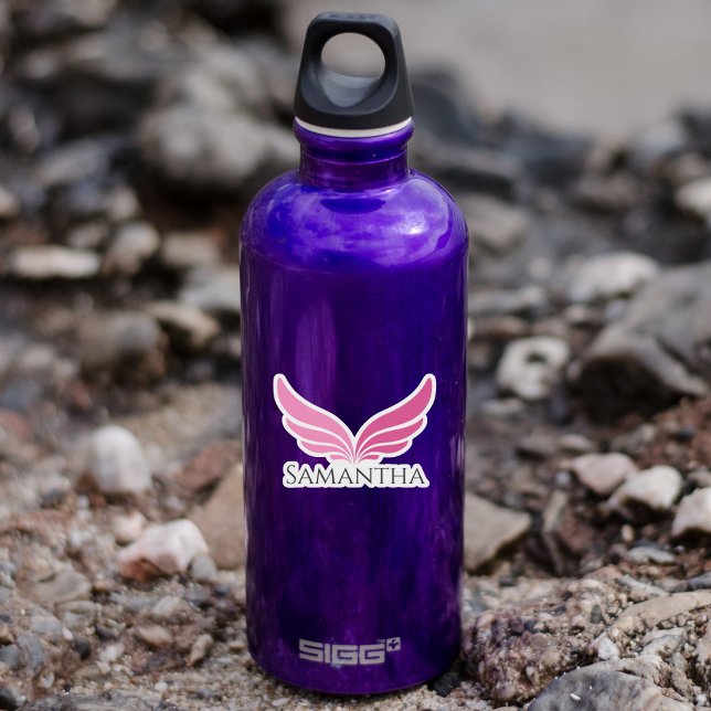 Rosa Flügel süße Mädchen-Luftfahrt  Aufkleber (Von Creator hochgeladen)