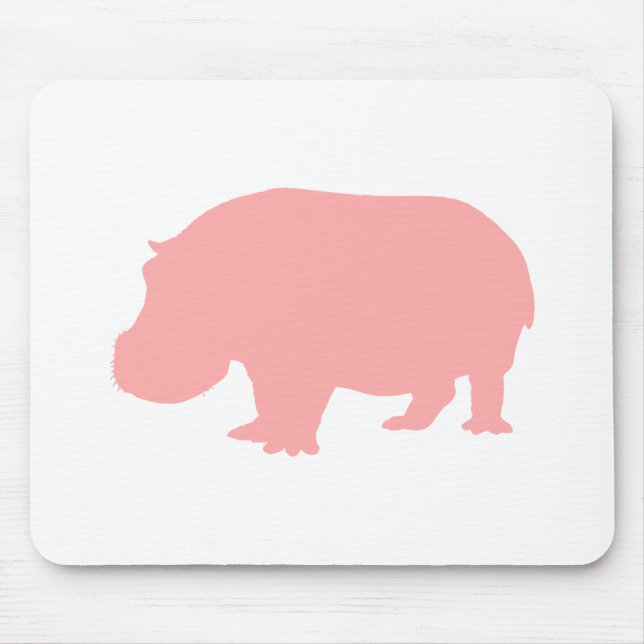 Rosa Flusspferd Mousepad (Vorne)