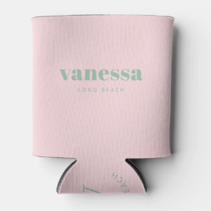 Rosa Flüstern Minimal Moderne Klassische Name Dosenkühler