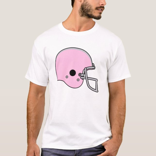 Rosa Football-Helm T-Shirt (Vorderseite)