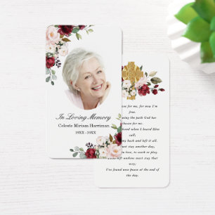 Rosa Foto-Beerdigungskarte