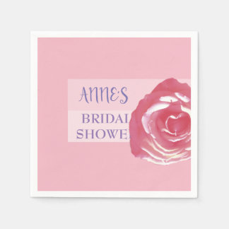 Rosa Foto Brautparty Papier Napkins Serviette