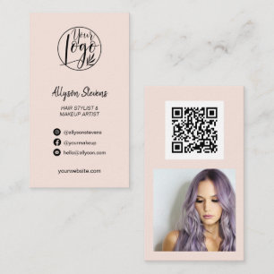 Rosa Foto-Logo für Rosa Haare Visitenkarte