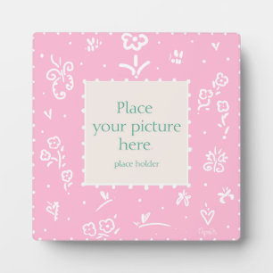 Rosa Foto-Plakette Fotoplatte