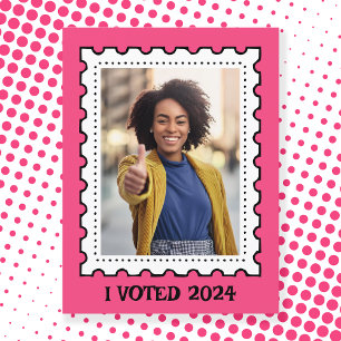 Rosa Foto-Postwertzeichen Frauenrechte Wahl Postkarte