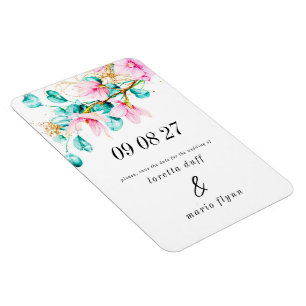 Rosa Foto Save the Date Magnet