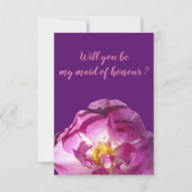 Rosa Foto, wirst du meine Trauzeugin sein?