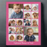 Rosa FotoCollage - Bis zu 14 Fotos hinzufügen Fotoplatte<br><div class="desc">Eine vollständige Abdeckung und wildes Design beinhaltet einen farbenfrohen Hintergrund. Nutzen Sie bis zu vierzehn quadratische Foto, um ein einzigartiges und persönliches Geschenk zu kreieren. Wenn Sie die Bilder anpassen müssen, klicken Sie auf das Werkzeug anpassen, um Änderungen vorzunehmen.</div>