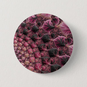 Rosa Fraktal Button