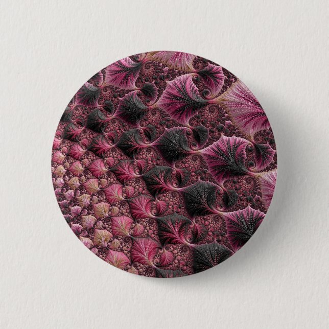 Rosa Fraktal Button (Vorderseite)