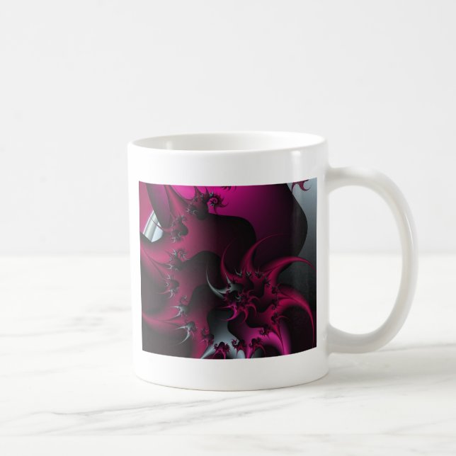 rosa Fraktal Kaffeetasse (Rechts)