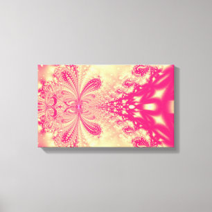Rosa Fraktal Leinwand Art
