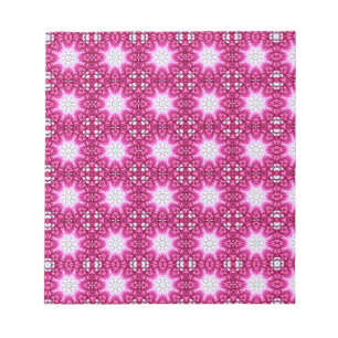 Rosa Fraktal mandala - Blumeneindruck Notizblock