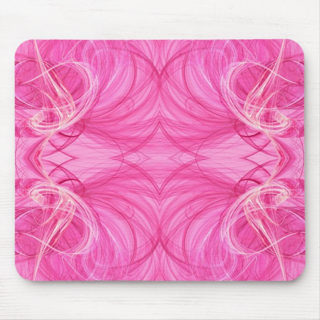 Rosa Fraktal Mousepad (Vorne)