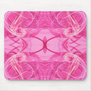 Rosa Fraktal Mousepad