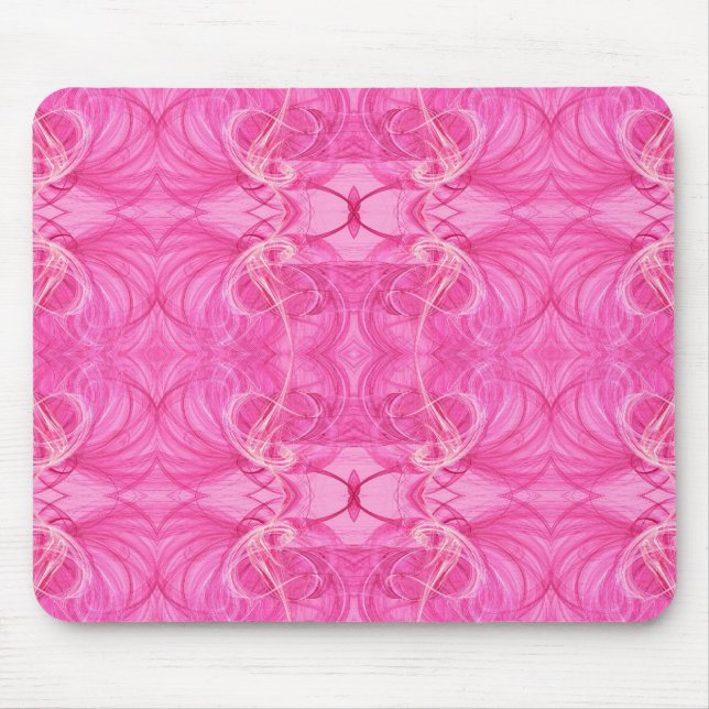 Rosa Fraktal Mousepad (Vorne)