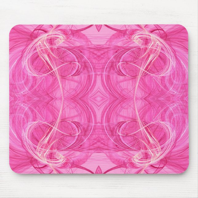 Rosa Fraktal Mousepad (Vorne)