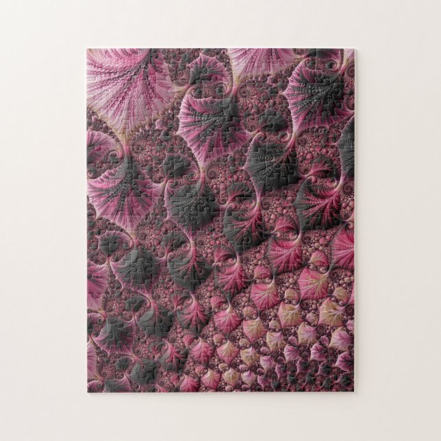 Rosa Fraktal Puzzle (Vertikal)