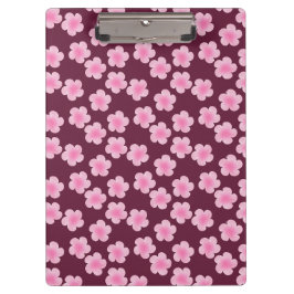 Rosa Frangipani-Blume Nahtloses Muster Klemmbrett