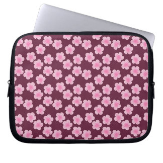 Rosa Frangipani-Blume Nahtloses Muster Laptopschutzhülle