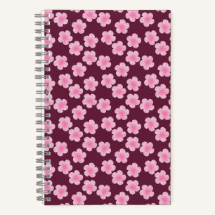 Rosa Frangipani-Blume Nahtloses Muster Notizbuch