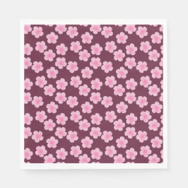 Rosa Frangipani-Blume Nahtloses Muster Serviette