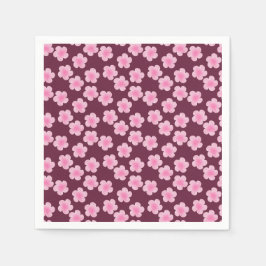 Rosa Frangipani-Blume Nahtloses Muster Serviette