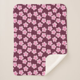 Rosa Frangipani-Blume Nahtloses Muster Sherpadecke