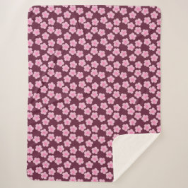 Rosa Frangipani-Blume Nahtloses Muster Sherpadecke