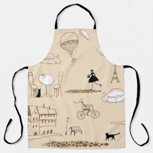 Rosa Französisch: Chic Muster Design. Schürze