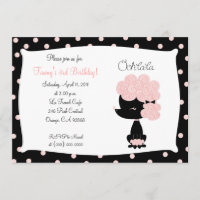 ROSA FRANZÖSISCHER PUDEL Ooh Lala-12x18 Geburtstag
