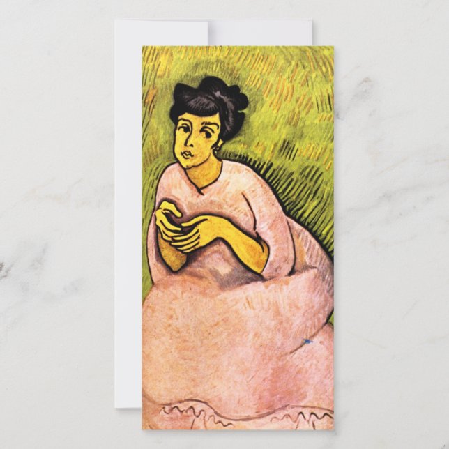 Rosa Frau (elegante Dame) (Portrait von Frauen) Ku Karte (Vorderseite)