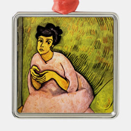 Rosa Frau (elegante Dame) (Portrait von Frauen) Ku Ornament Aus Metall