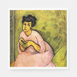 Rosa Frau (elegante Dame) (Portrait von Frauen) Ku Serviette