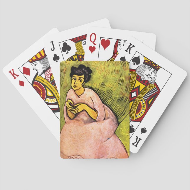 Rosa Frau (elegante Dame) (Portrait von Frauen) Ku Spielkarten (Rückseite)